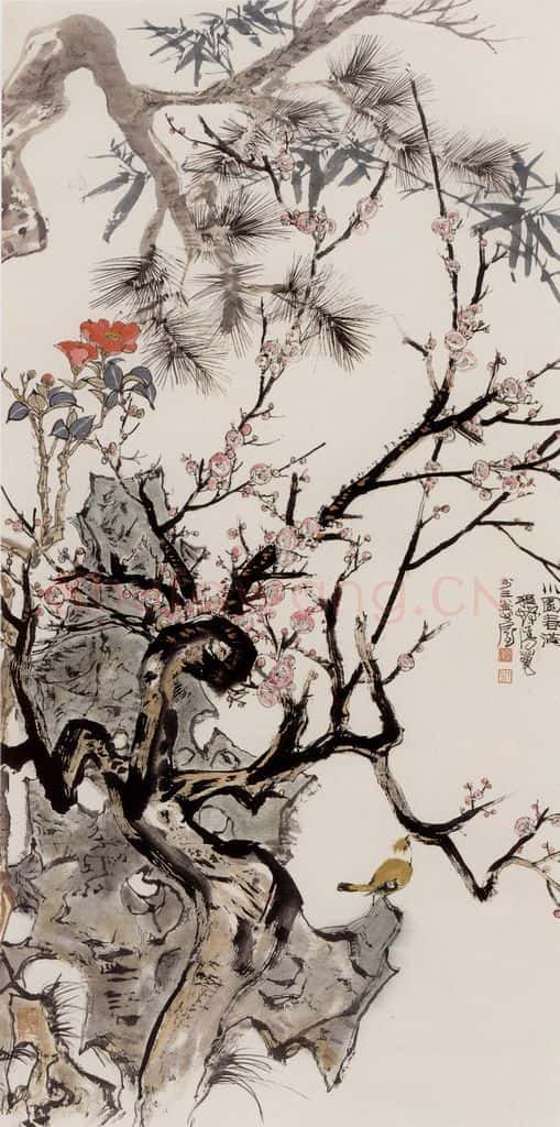 1978年 程十发《小园春满》书画作品