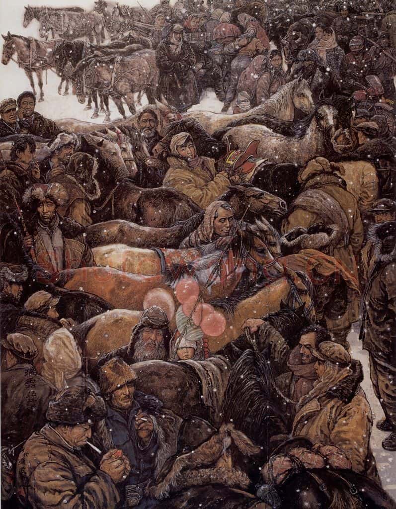 1995年 许勇《瑞雪丰年》书画作品