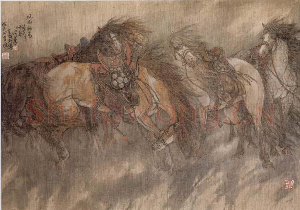 1989年 许勇《风雨将至》书画作品