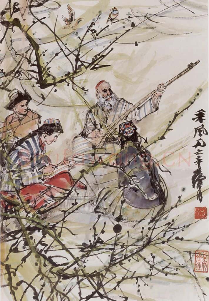 1962年 黄胄 采风 书画作品
