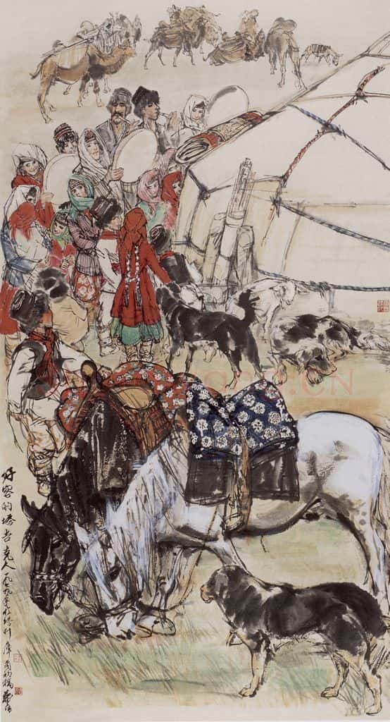 1979年 黄胄《好客的塔吉克人》书画作品