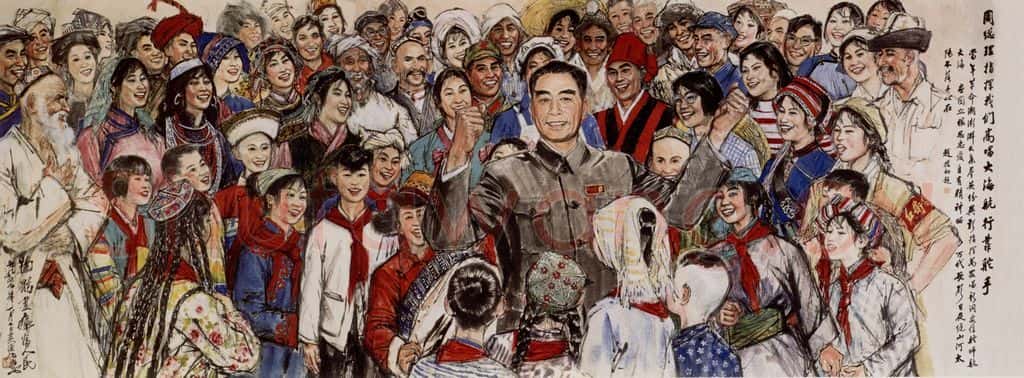 1977年 黄胄《鞠躬尽瘁为人民》书画作品