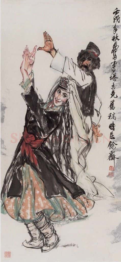 1982年 黄胄《塔吉克舞》书画作品