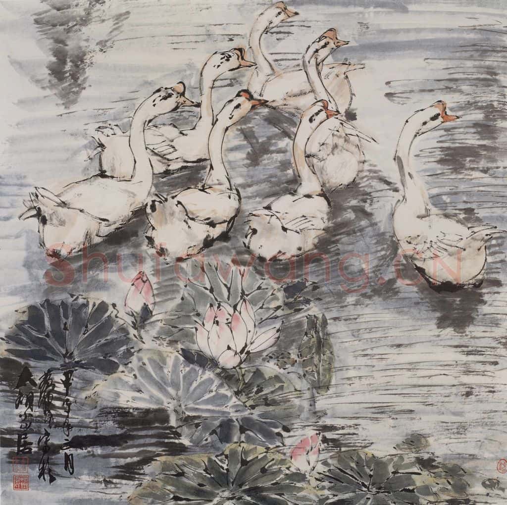 1984 黄胄《群鹅》书画作品