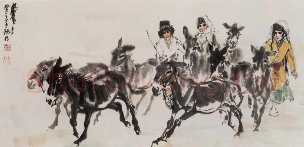 1983 黄胄《赶驴》书画作品