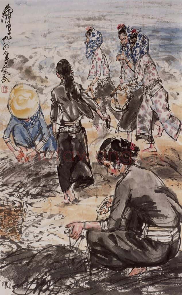 1984 黄胄《惠安女》书画作品