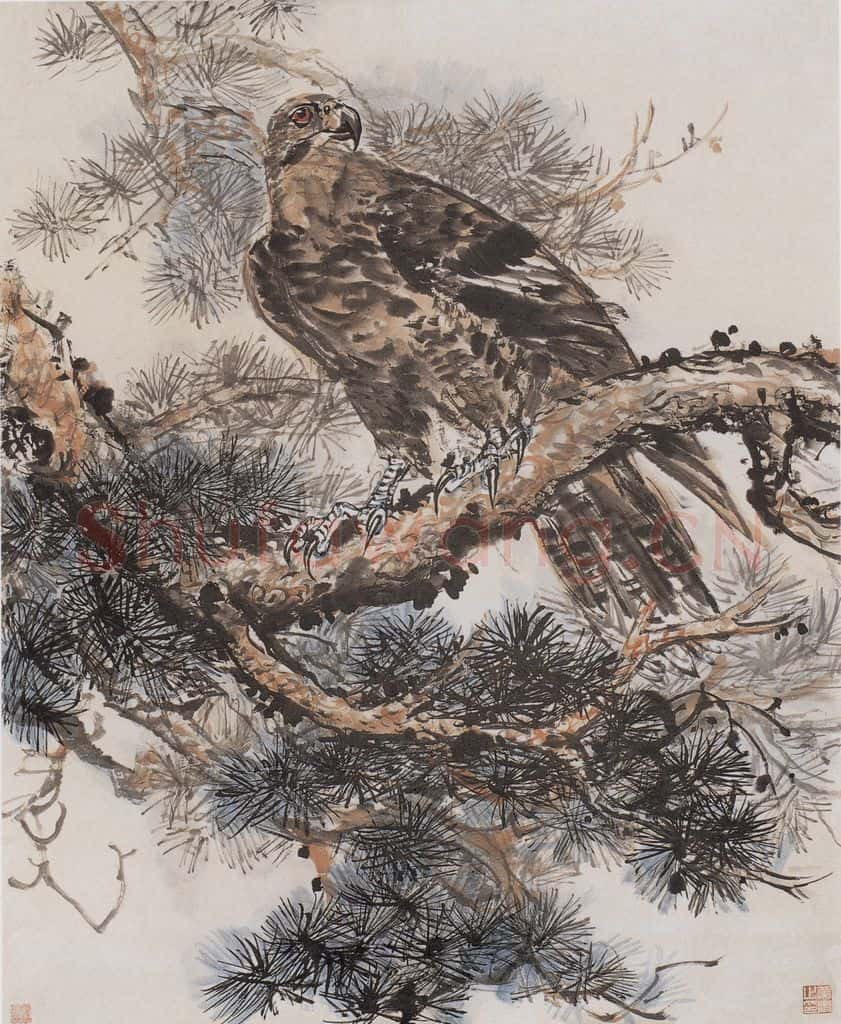 黄胄《松鹰》书画作品