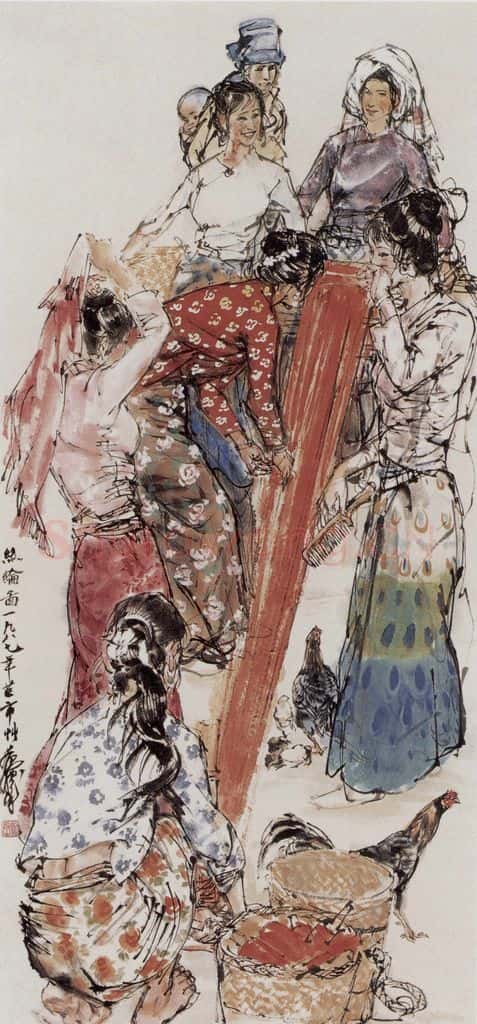 1987年 黄胄 丝纶图 书画作品