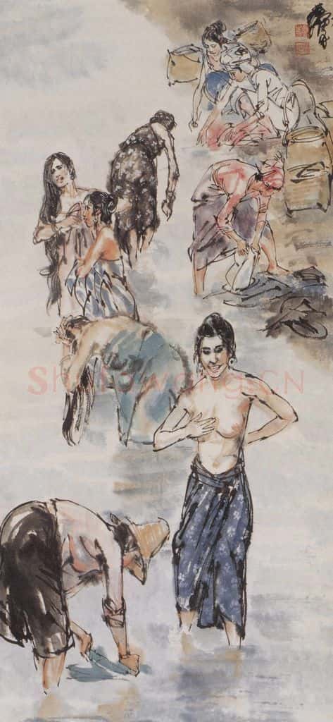 1987年 黄胄 傣族妇女 书画作品