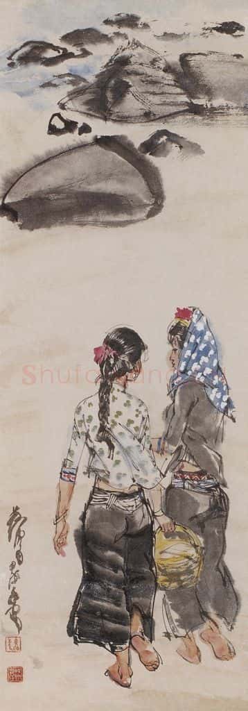 1994年 黄胄《惠安女》书画作品