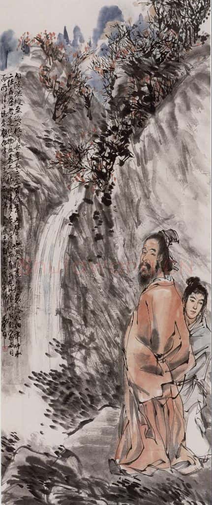 1979年 黄胄 仿任伯年古装人物 书画作品