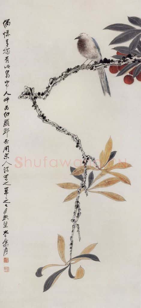  张大千 白头郎图 书画作品