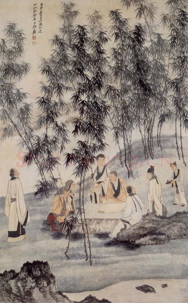  张大千 竹溪六逸图 书画作品