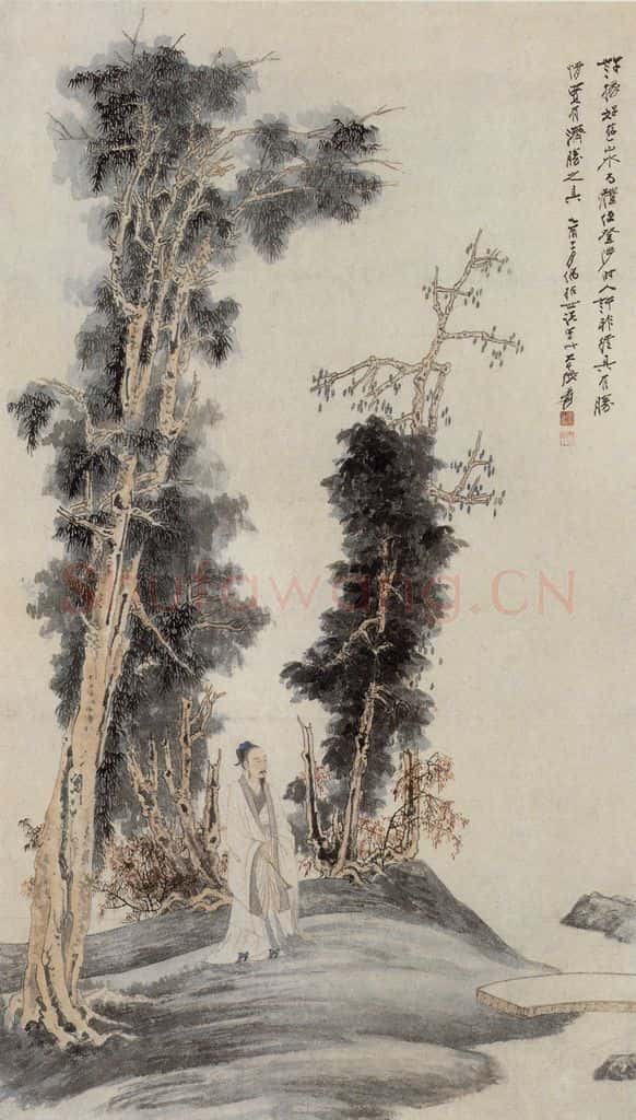 张大千 许掾出游图 书画作品