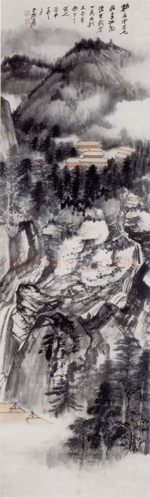  张大千 峨眉一角图 书画作品