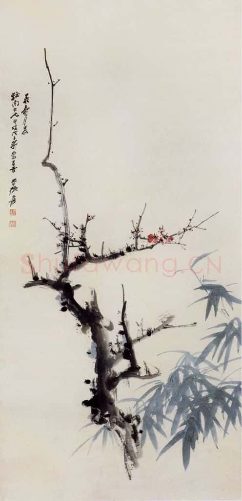  张大千 梅竹图 书画作品