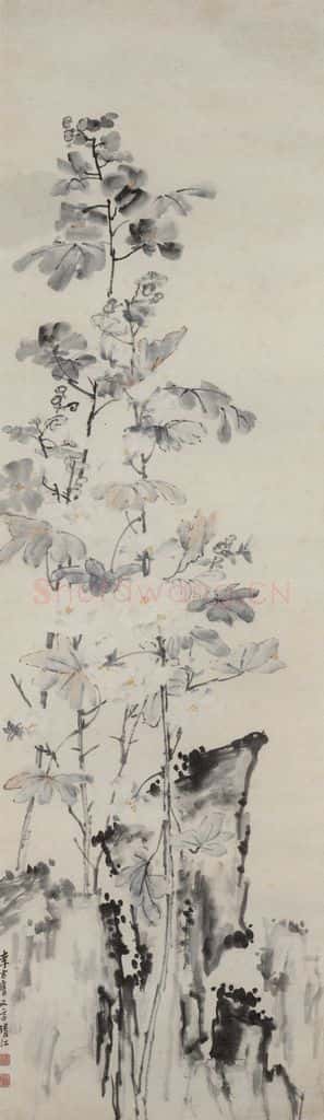 清 李方膺《花卉四条屏》书画作品