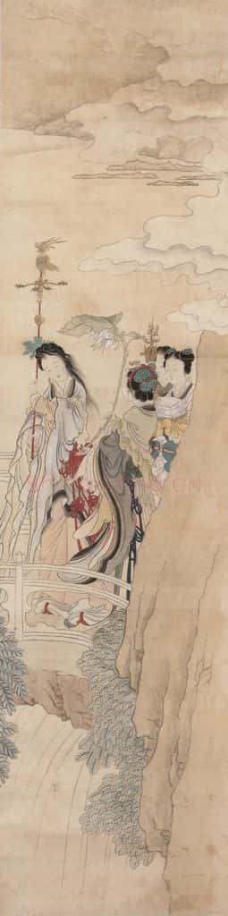 清 任熊《瑶池祝寿图》书画作品