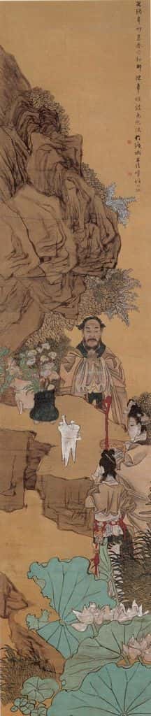 清 任颐《人物故事四条屏》书画作品