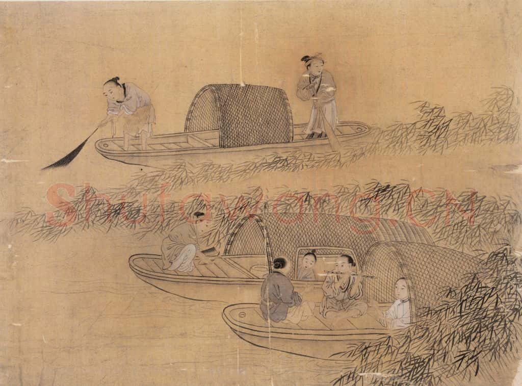 明 佚名《渔家乐》书画作品