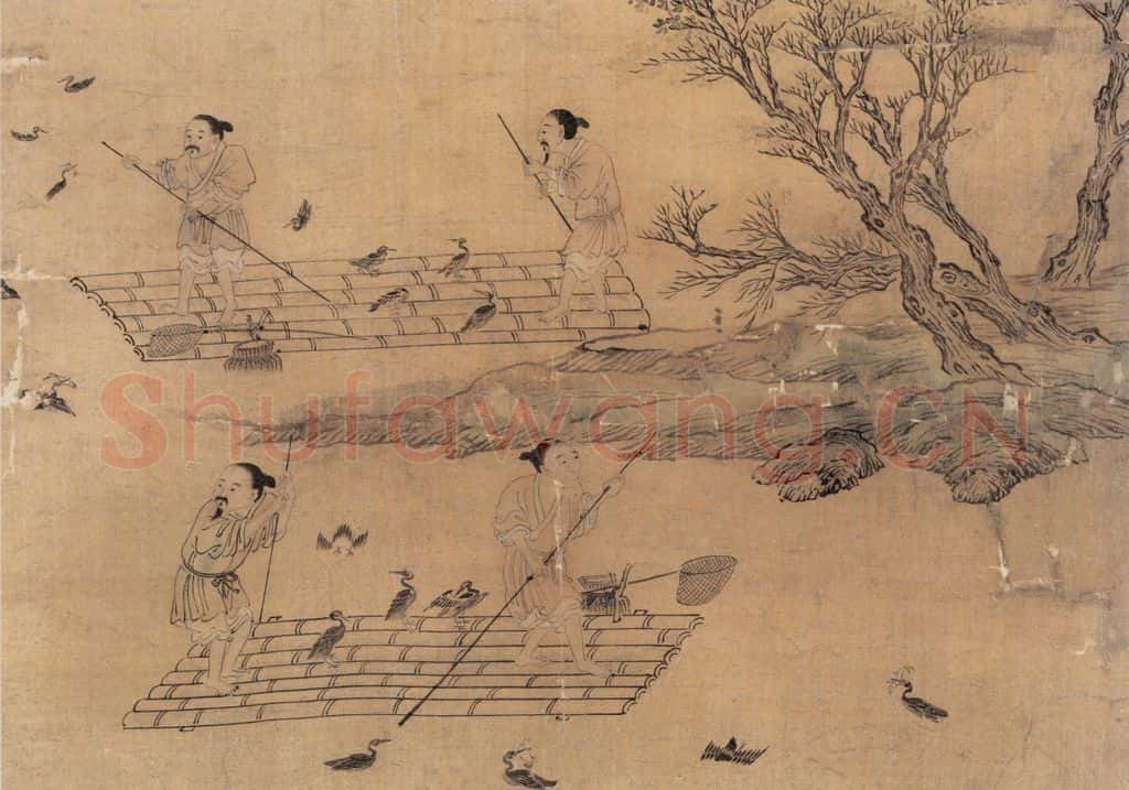 明 佚名《渔家乐》书画作品