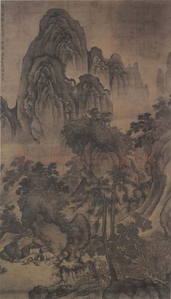 元 佚名《山水》书画作品