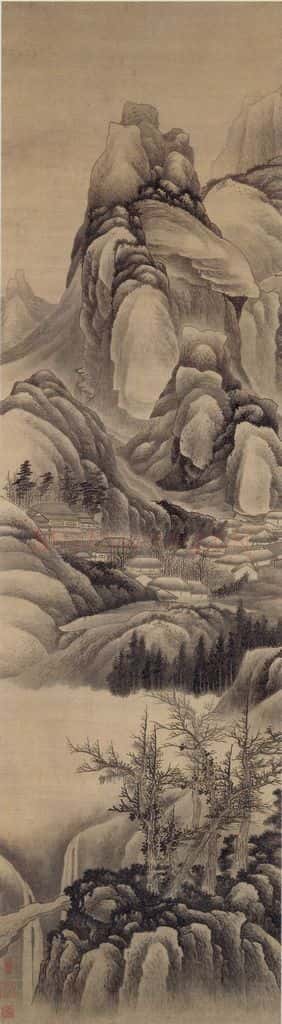 清 龚贤《天半峨眉图》书画作品