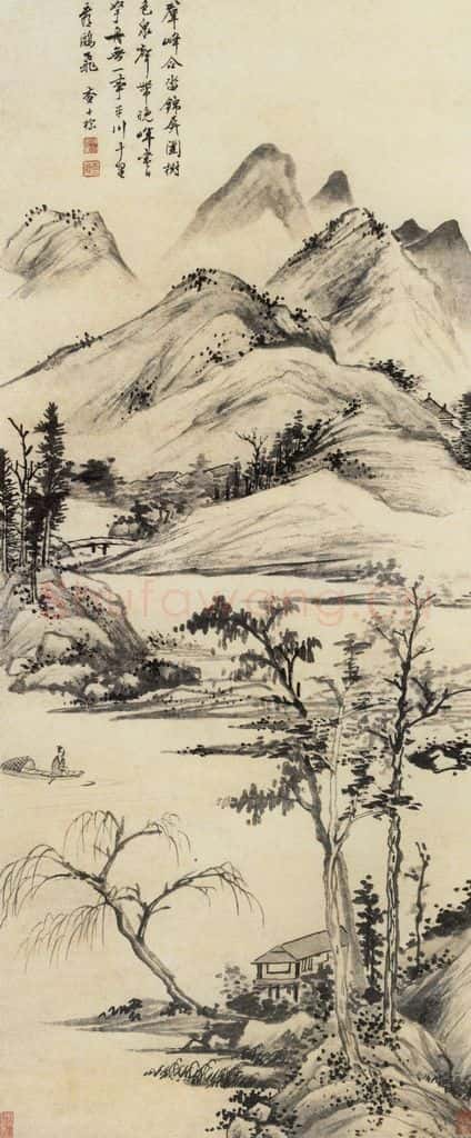 清 查士标《山水》书画作品