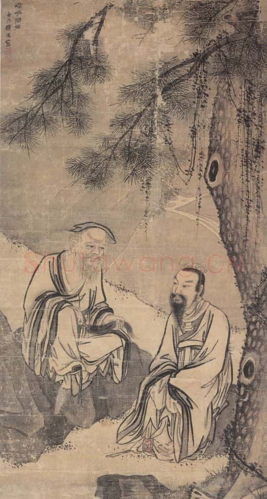 清 傅涛《崆峒问道图》书画作品