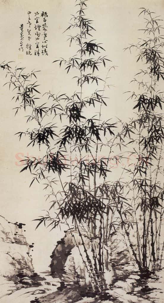 30年代 董寿平《墨竹》书画作品