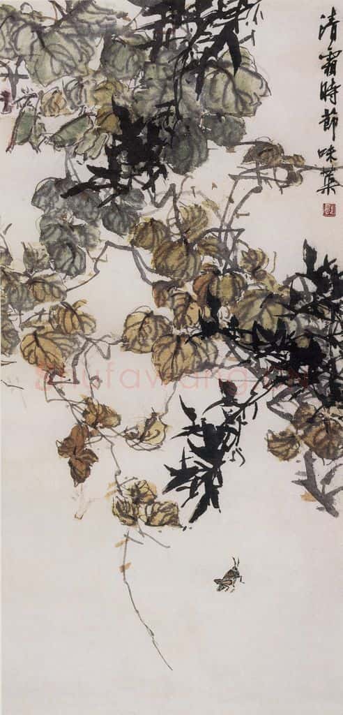 1964年 郭味蕖《清霜时节》书画作品