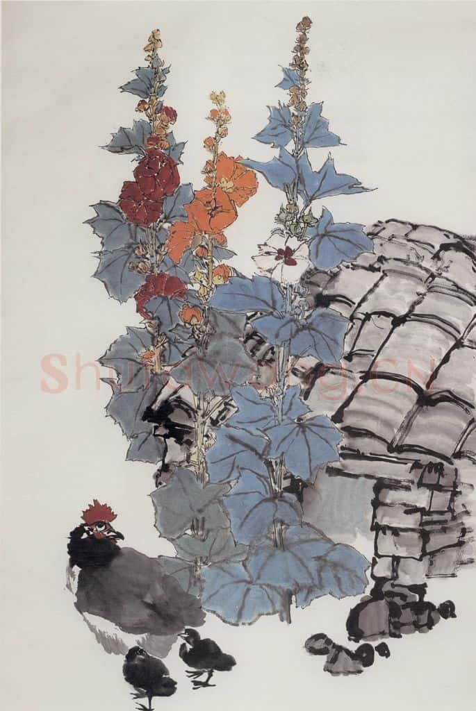 1965年 郭味蕖《鸡舍图》书画作品