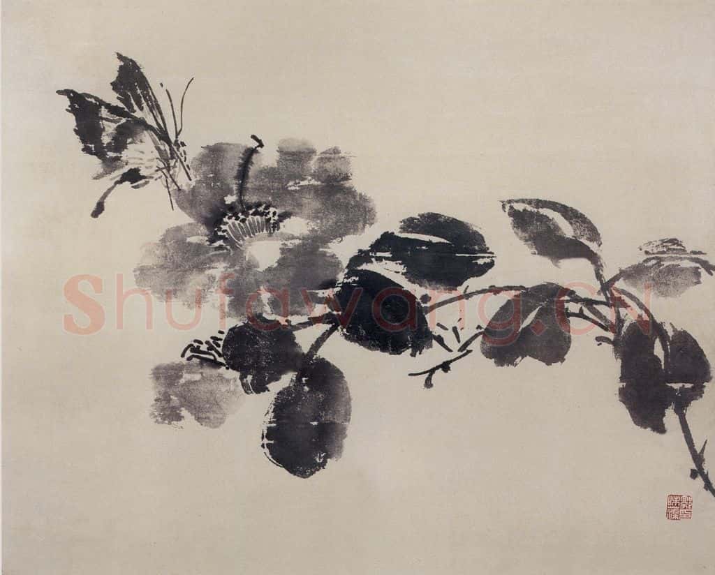 1970年 郭味蕖《水墨花卉册》书画作品