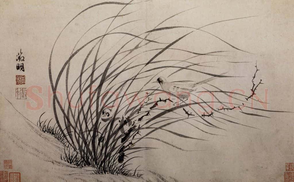 明 文徵明《杂画四段卷》书画作品