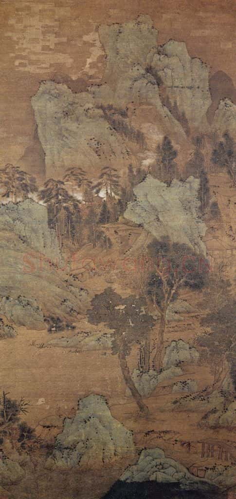 明 文徵明《秋到江南图轴》书画作品