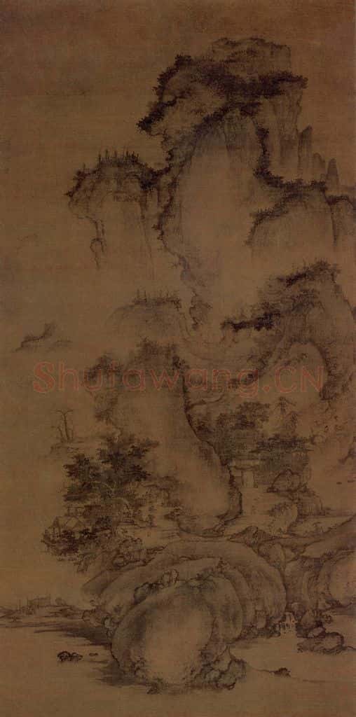 北宋 郭熙 山村图 书画作品