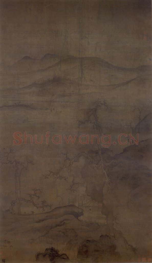北宋 郭熙 古木遥山图 书画作品