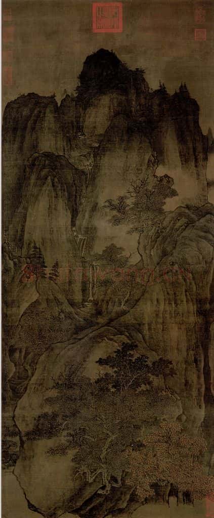五代 关仝 秋色晚翠图 书画作品