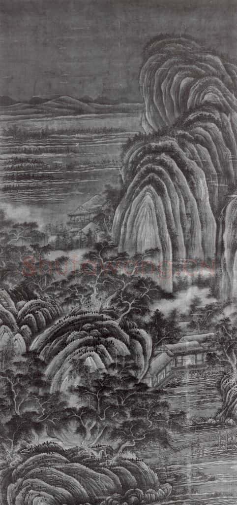 五代 董源 夏山欲雨图 书画作品