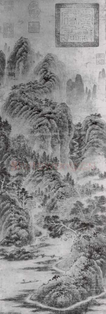 五代 巨然 富春山图 书画作品