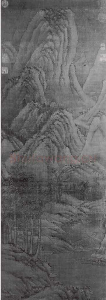 北宋 李成 秋山萧寺图 书画作品
