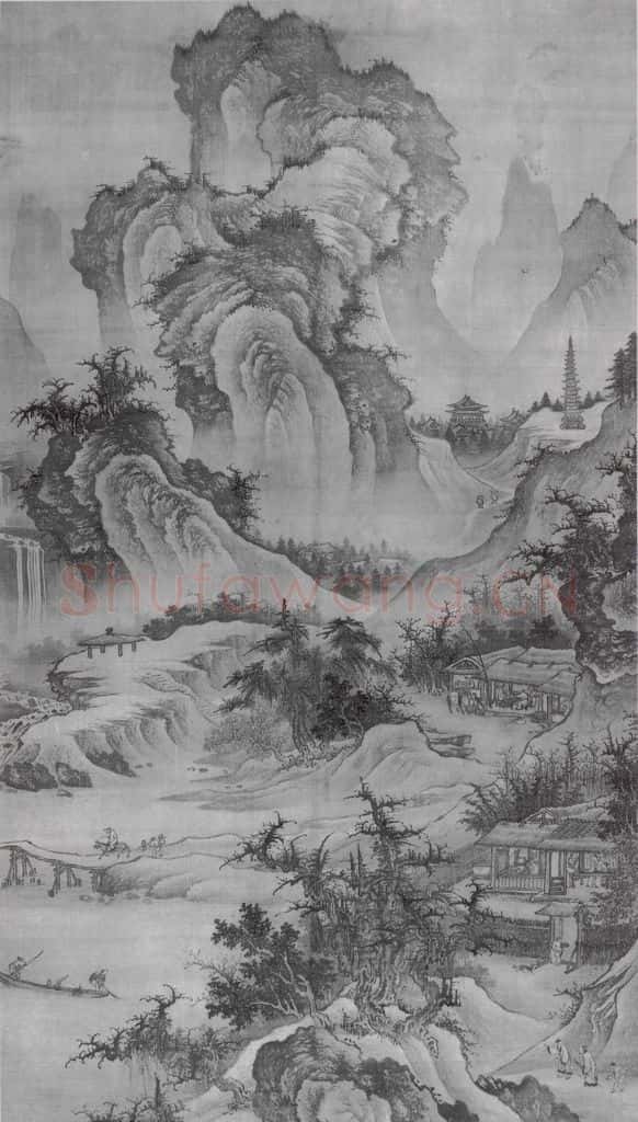 北宋 郭熙 山庄高逸图 书画作品