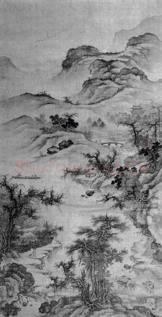 北宋 郭熙 秋山行旅图 书画作品