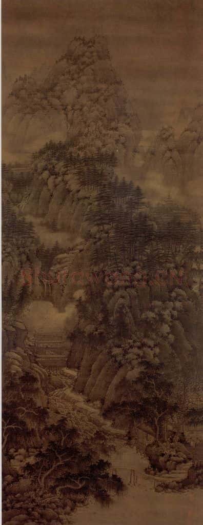 五代 巨然 万壑送风图 书画作品