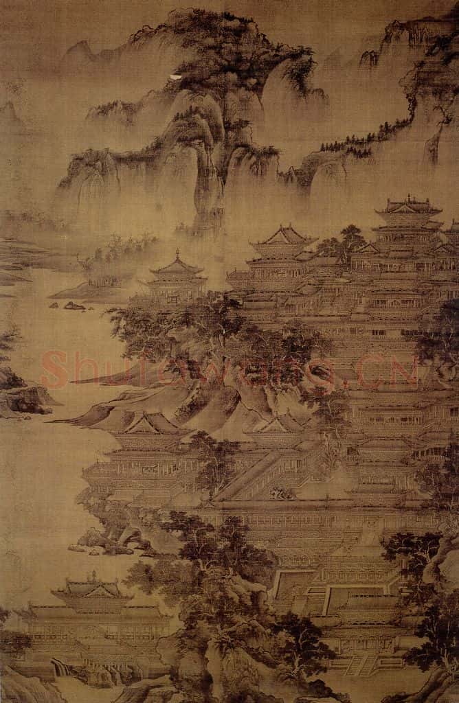 北宋 郭忠恕 明皇避暑宫图 书画作品