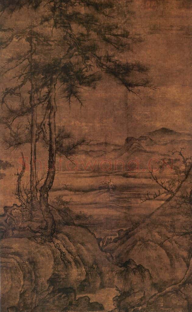 北宋 李成 乔松平远图 书画作品