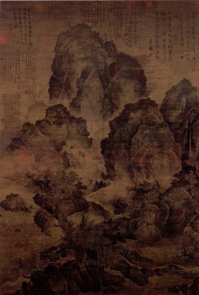 北宋 范宽 临流独坐图 书画作品