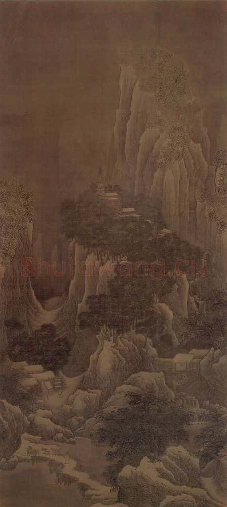 北宋 宋人 雪麓早行图 书画作品