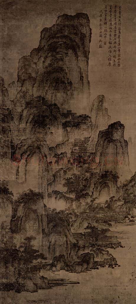 北宋 燕文贵 溪山楼观图 书画作品