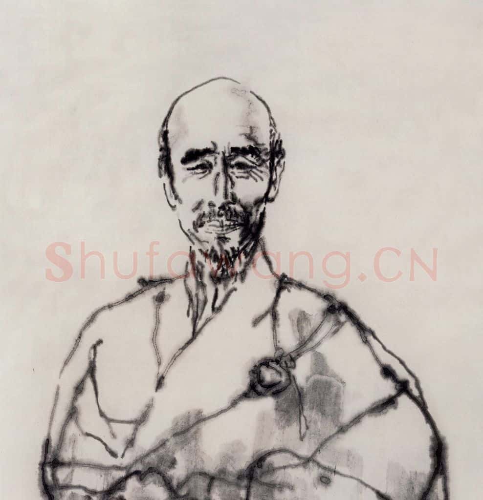 1997年 吴山明《弘一》书画作品